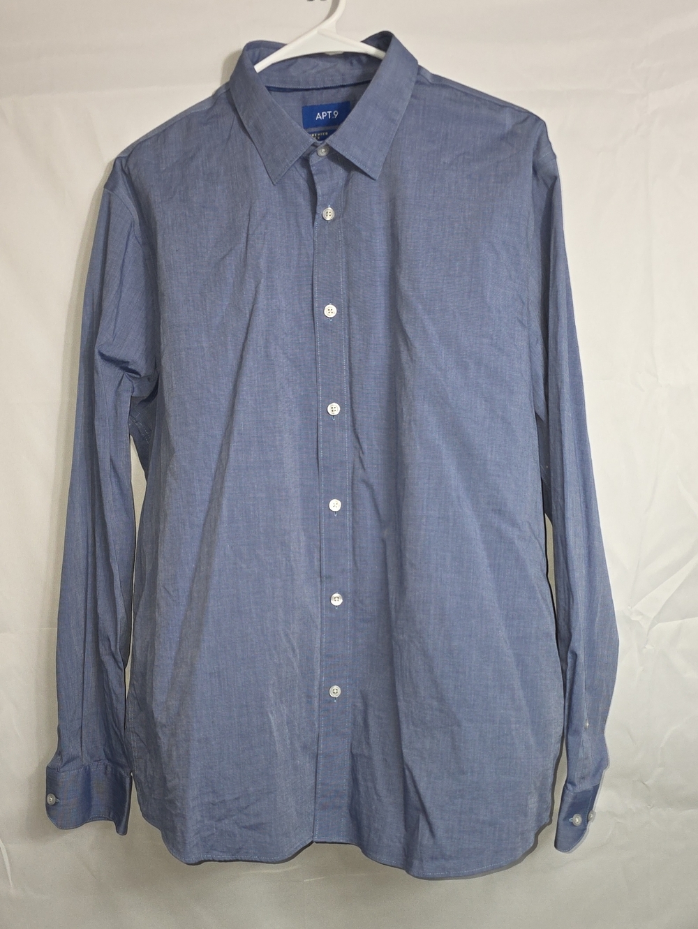 Apt. 9 Men's Blue Button-Down Dress Shirt XL (M205)